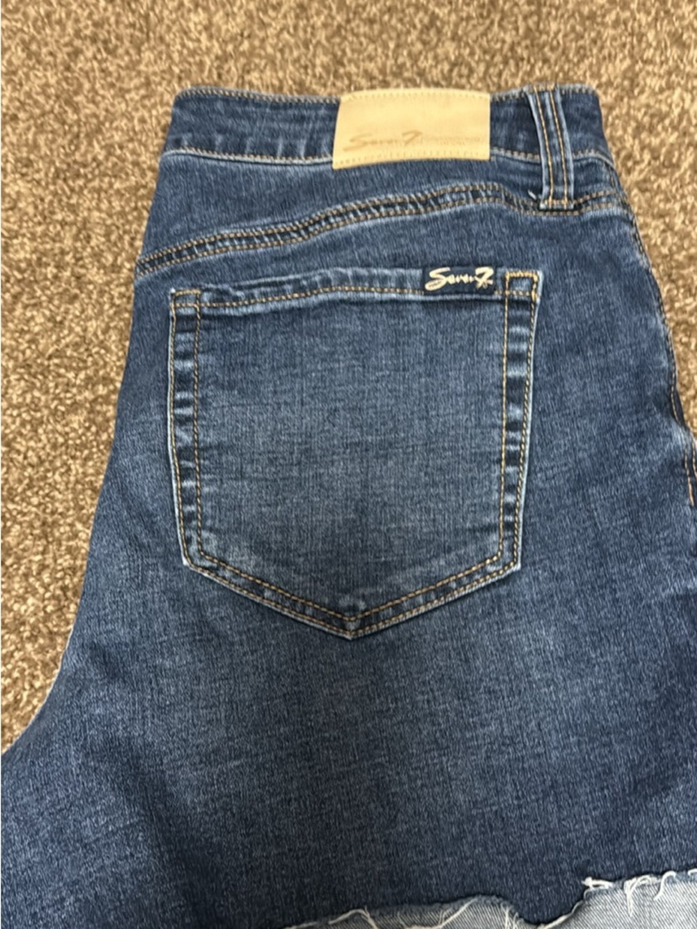 Seven7 Indigo Denim Skirt with Back Pocket